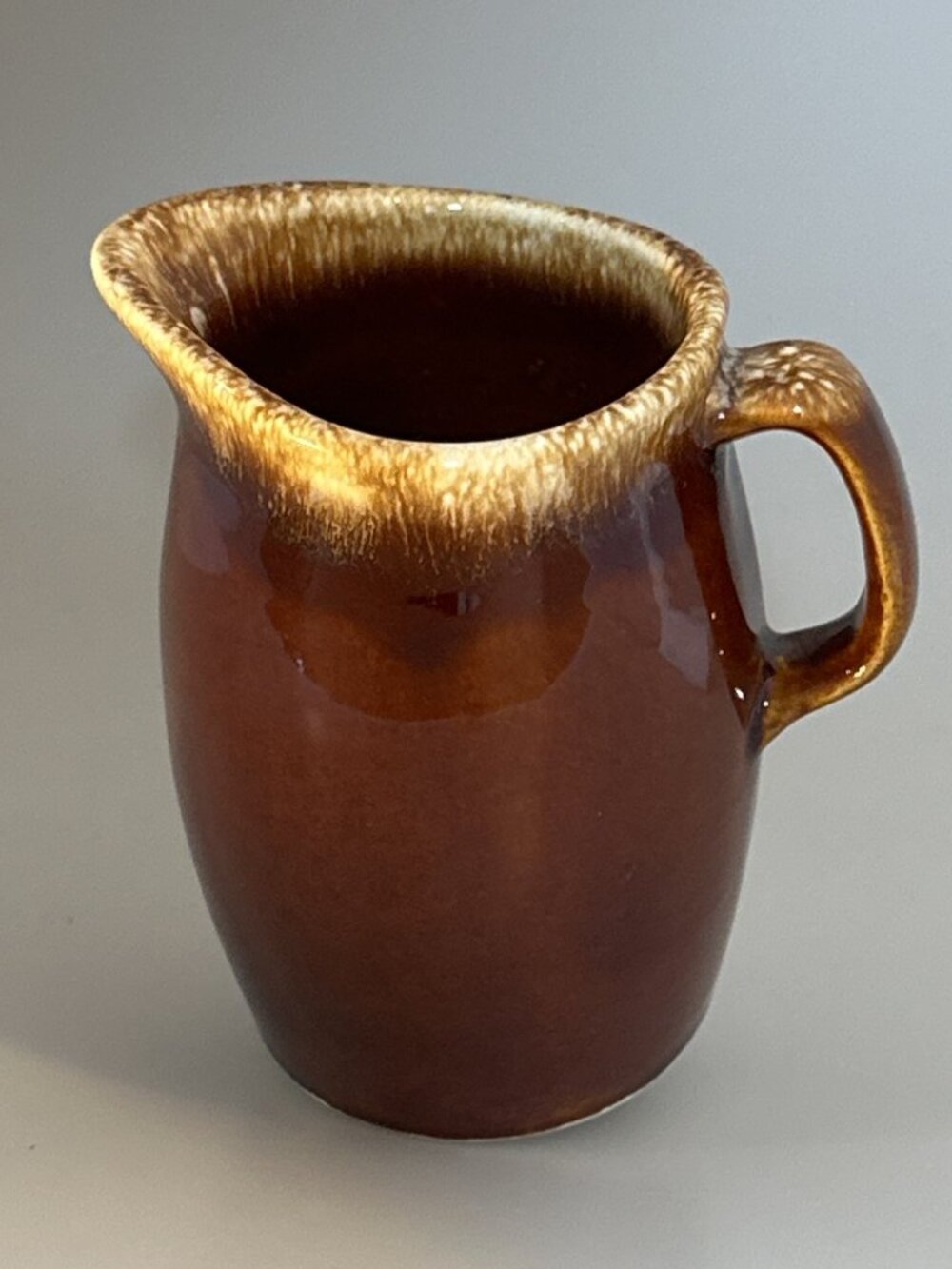 Vintage Hull Brown Drip Glaze 4" Tall Pitcher / Creamer